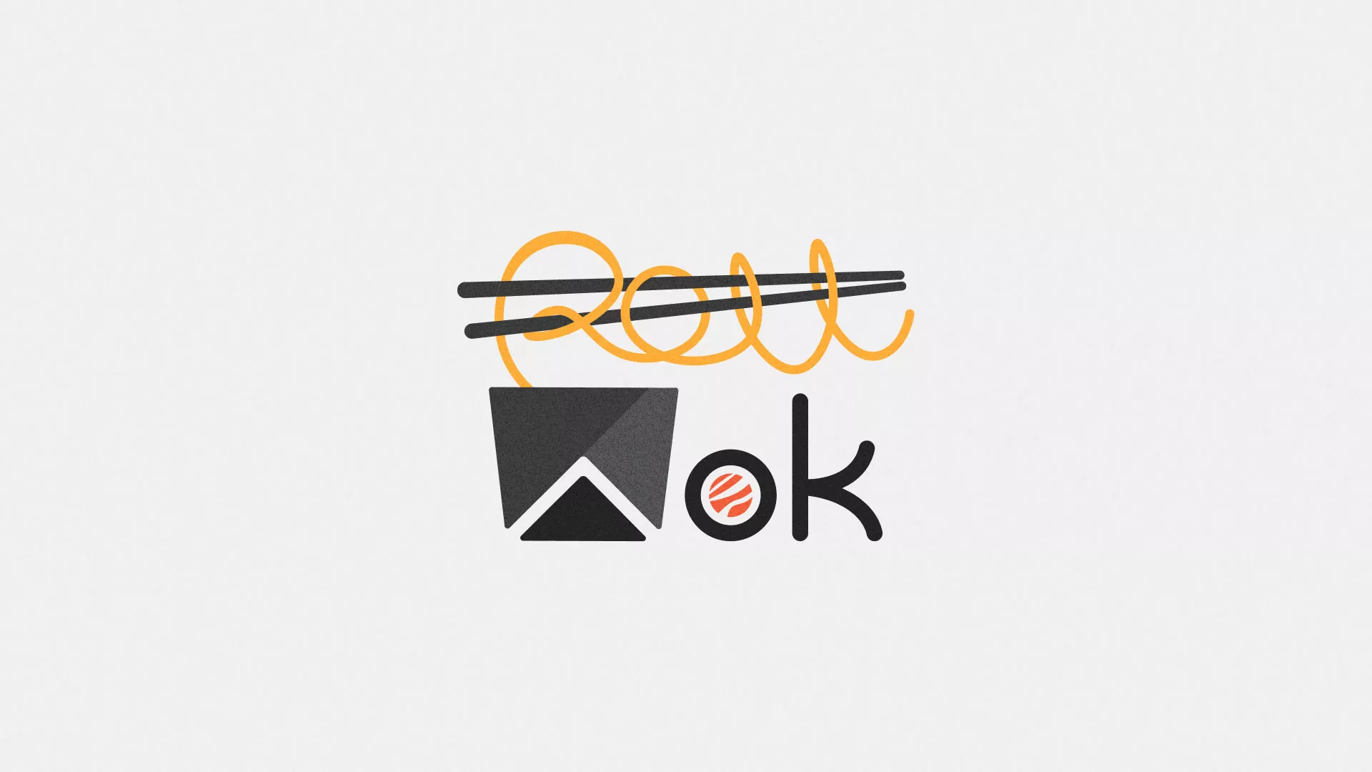 Разработка логотипа в Норильске для суши-бара «Roll Wok Club»